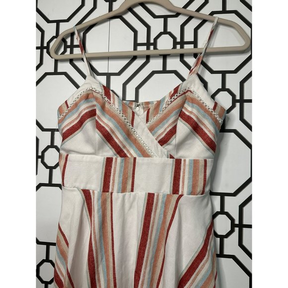 Mi Ami Ladies Spaghetti Strap Summer Stripe Night Out Beachy Chic Dress Size M - Picture 5 of 8